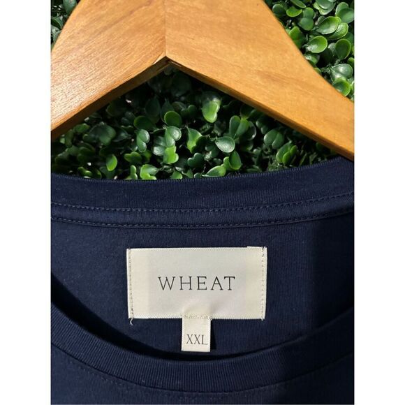The Wheat Collection Men’s Navy Blue Short Sleeve Top Sz XXL NWOT - Picture 2 of 3
